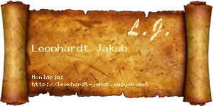 Leonhardt Jakab névjegykártya